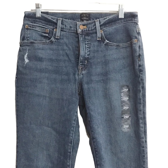 J Crew Factory Slim Boyfriend dark wash jeans Size 28P NWT - Picture 3 of 5